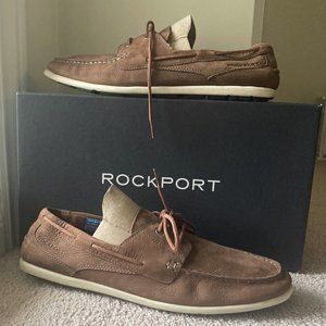 Rockport leather boat shoes (EUC)